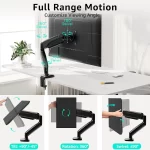 Redragon GMK914 Single Monitor Mount Stand Gas Spring Adjustable Arms with VESA 75/100mm, 13-32 Inch Screen Compatibility - Image 3