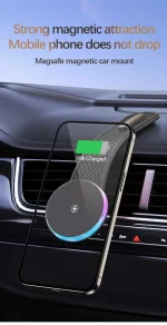 Magnetic Wireless Charger Car Adjustable Phone Holder for Magsafe iPhone 16 15 14 13 12 Pro Max 15W Fast Charging Car Charger - Image 7
