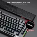 Redragon K587 PRO TKL RGB 3-Mode Wireless Mechanical 87 Keys Gaming Keyboard，Detachable Wrist Rest, Hot-Swap Linear Red Switches - Image 4