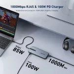 Giissmo USB C Hub 10Gbps USB 3.0 Docking Station Ethernet Multi-Port Adapter 4K 60Hz HDMI-compatible for MacBook Dell HP Laptop - Image 5