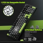 AULA F99pro Wireless Gaming Keyboard Gasket Structure Compatible with 3/5 Pins Hot-swap Mechanical Keyboard with Media Knob - Image 3