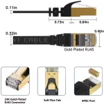 CAT7 RJ45 Network Cable Flat Ethernet Cord For Computer Modem, Router, PC - Image 3