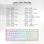 Redragon K530 Pro Draconic 61 Keys 60% Wireless RGB 100% Hot-Swap Socket Mechanical Keyboard Bluetooth/2.4Ghz/Wired 3-Mode - Image 5