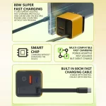 Portable 3 in 1 GaN Charger 80W MAX Fast Charger Retractable Data Cable Fast Charger with Multi Port Adapter Mobile Phone Charge - Image 3