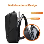 men's anti-theft waterproof 15.6  17.3 inch laptop travel backpack computer bag - Image 3