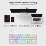 Redragon K530 Pro Draconic 61 Keys 60% Wireless RGB 100% Hot-Swap Socket Mechanical Keyboard Bluetooth/2.4Ghz/Wired 3-Mode - Image 3