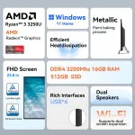 AOC All-in-One PC AMD R3 3250U Business Desktop 23.8" 512 GB SSD 16GB RAM Windows 11 Home Office Work Wireless Keyboard&Mouse - Image 15