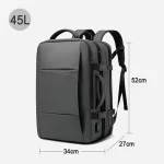 BANGE Expandable Men's Backpack Waterproof 17.3 in Laptop Backpack Man Large Capacity Hiking Travel Bag Male Backpacks for Men - Image 9