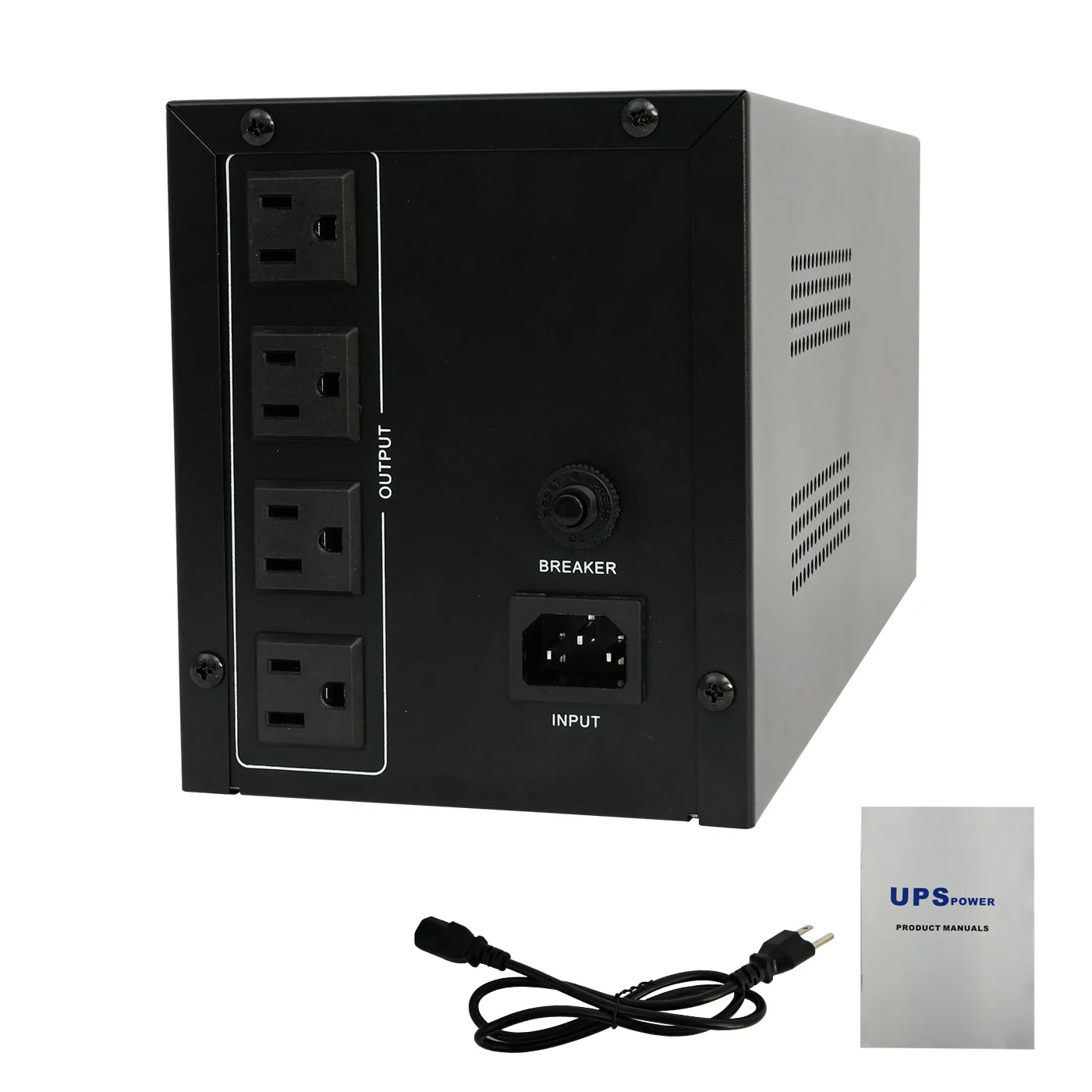 S40cb8a9cd55048489395e1326865d309L.webp 1500VA/900W UPS Power Supply Battery Backup Surge Protection 4 Outlets for Home and Office Dataline Protection - Image 1