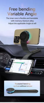 Magnetic Wireless Charger Car Adjustable Phone Holder for Magsafe iPhone 16 15 14 13 12 Pro Max 15W Fast Charging Car Charger - Image 11