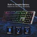 Redragon K556 PRO Upgraded Wireless RGB Gaming BT/2.4Ghz Tri-Mode Mechanical Hot-Swap Linear Quiet Red Switch Keyboard - Image 5