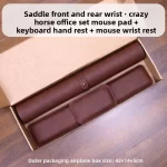 Desk Pad Waterproof PU Mouse Pad Large Mousepad Laptop Non-slip Desk Mat Keyboard Mats Mouse mat, mouse wrist guard three pieces - Image 2