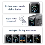 ASOMETECH 240W GaN Fast Charging Station 6 in 1 140W PD3.1 USB Type C PD QC3.0 PPS Desktop Charger For MacBook iPhone 16 Samsung - Image 5