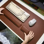 Desk Pad Waterproof PU Mouse Pad Large Mousepad Laptop Non-slip Desk Mat Keyboard Mats Mouse mat, mouse wrist guard three pieces - Image 3