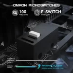 ATTACK SHARK R5 Ultra 8K Carbon Fiber Wireless Gaming Mouse with 42000 DPI-PAW3950 MAX Sensor -39g Ultra-Lightweight for Win/Mac - Image 6