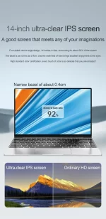 14.1"Ultra Slim Laptop 16GB RAM 2TB SSD Intel N3700 Notebook Gamer 1920*1080 Display Office Study Computer PC Windows 11 Pro - Image 14