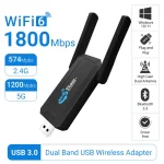 WiFi 6 AX1800 USB3.0 Adapter Bluetooth 5.3 Dual Band 2.4G 5G Antennas WiFi6 USB Network Receiver Dongle Driver Free Win 10/11 - Image 8
