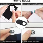 Webcam cover shutter magnet slider plastic camera cover for iPad tablet web laptop PC camera mobile phone lenses privacy sticker - Image 5