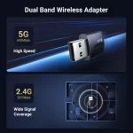 UGREEN WiFi Adapter WiFi6 AX900 AX1800 5G&2.4G Dual Band Dongle for PC Laptop Wifi Antenna USB Ethernet Receiver Network Adapter - Image 3