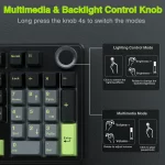AULA F99pro Wireless Gaming Keyboard Gasket Structure Compatible with 3/5 Pins Hot-swap Mechanical Keyboard with Media Knob - Image 5