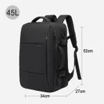 BANGE Expandable Men's Backpack Waterproof 17.3 in Laptop Backpack Man Large Capacity Hiking Travel Bag Male Backpacks for Men - Image 8