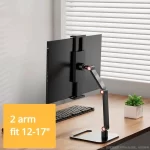 Universal Desk Monitor Holder Portable Metal Stand 17 Inch Expandable Display Base Vesa Mount External Vertical Screen Expansion - Image 10