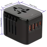 GaN 20W International Power Adapter,2 USB-C & 2 USB-A Fast Charging Travel Charger,Outlet Adapter Travel for Europe EU UK USA AU - Image 2