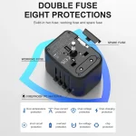 GaN 20W International Power Adapter,2 USB-C & 2 USB-A Fast Charging Travel Charger,Outlet Adapter Travel for Europe EU UK USA AU - Image 4