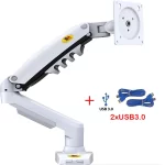 NORTH BAYOU F80 Gas Spring 17-30 inch Desktop LED LCD Monitor Mount Holder Arm Ergonomic Gas Strut Flexi Mount Load 2~9kgs - Image 12
