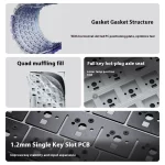 Ajazz Ak820 Mechanical Keyboard Customized Wired/Wireless 3-Mode Hot-Swap Soft Gasket Structure Rgb Backlit 75% Layout Portable - Image 3