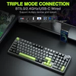 AULA F99pro Wireless Gaming Keyboard Gasket Structure Compatible with 3/5 Pins Hot-swap Mechanical Keyboard with Media Knob - Image 6