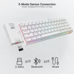 Redragon K530 Pro Draconic 61 Keys 60% Wireless RGB 100% Hot-Swap Socket Mechanical Keyboard Bluetooth/2.4Ghz/Wired 3-Mode - Image 6