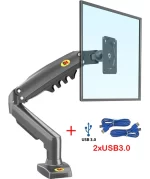 NORTH BAYOU F80 Gas Spring 17-30 inch Desktop LED LCD Monitor Mount Holder Arm Ergonomic Gas Strut Flexi Mount Load 2~9kgs - Image 11