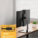 Universal Desk Monitor Holder Portable Metal Stand 17 Inch Expandable Display Base Vesa Mount External Vertical Screen Expansion - Image 7
