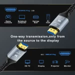 8K HDMI 2.1 Fiber Optic Cable 8K60Hz 4K120Hz HDMI Cable Dynamic HDR/eARC/HDCP 2.3 Compatible with LG Samsung Sony TV/PS5/Blu-ray - Image 5