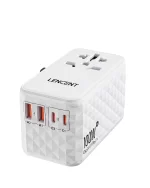 LENCENT 100W GaN Universal Travel Adapter with 2 USB-A+2 Type C Support PD3.0, QC4 Fast Charging EU/UK/USA/AUS Plug for Travel - Image 7