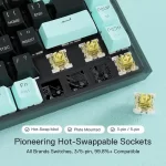 Redragon K631 PRO SE 65% 3-Mode Wireless RGB Gaming 68 Keys Hot-Swappable Compact Mechanical Keyboard Custom Quiet Linear Switch - Image 4