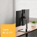Universal Desk Monitor Holder Portable Metal Stand 17 Inch Expandable Display Base Vesa Mount External Vertical Screen Expansion - Image 9