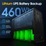 2000VA/1600W Lithium UPS Battery Backup and Surge Protector, Backup Battery Power Supply with LiFePO4 Batteries(460Wh) - Image 3