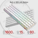 Redragon K530 Pro Draconic 61 Keys 60% Wireless RGB 100% Hot-Swap Socket Mechanical Keyboard Bluetooth/2.4Ghz/Wired 3-Mode - Image 2