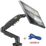 NORTH BAYOU F80 Gas Spring 17-30 inch Desktop LED LCD Monitor Mount Holder Arm Ergonomic Gas Strut Flexi Mount Load 2~9kgs - Image 7