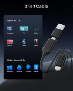 ORICO 1TB External SSD Ultra-Fast 460MB/s Speed, Hanging Hook Design, Plug & Play, USB-C & A 2-in-1 Cable, Durable & Portable - Image 6