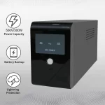 500VA 300W UPS Power Supply 120V Battery Backup Surge Protection with 3 Outlets for Home and Office Computer Anti Power Outage