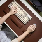 Desk Pad Waterproof PU Mouse Pad Large Mousepad Laptop Non-slip Desk Mat Keyboard Mats Mouse mat, mouse wrist guard three pieces