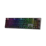 Redragon K556 PRO Upgraded Wireless RGB Gaming BT/2.4Ghz Tri-Mode Mechanical Hot-Swap Linear Quiet Red Switch Keyboard - Image 7