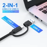 RSHTECH 7-Port Powered USB C Hub with 10Gbps USB-C 3.2 Ports Individual Touch Switches 5V/3A Power Adapter Laptop USB Splitter - Image 4