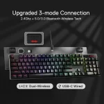 Redragon K556 PRO Upgraded Wireless RGB Gaming BT/2.4Ghz Tri-Mode Mechanical Hot-Swap Linear Quiet Red Switch Keyboard - Image 6